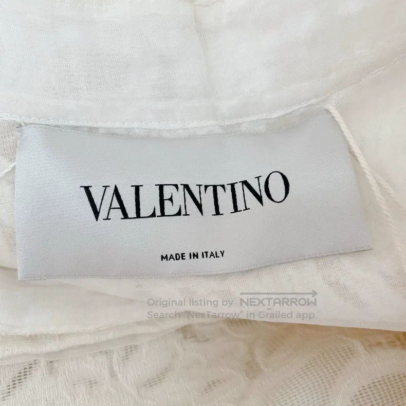 Valentino Valentino White dark vein jacquard dress Size S / US 4 / IT 40 - 6 Thumbnail