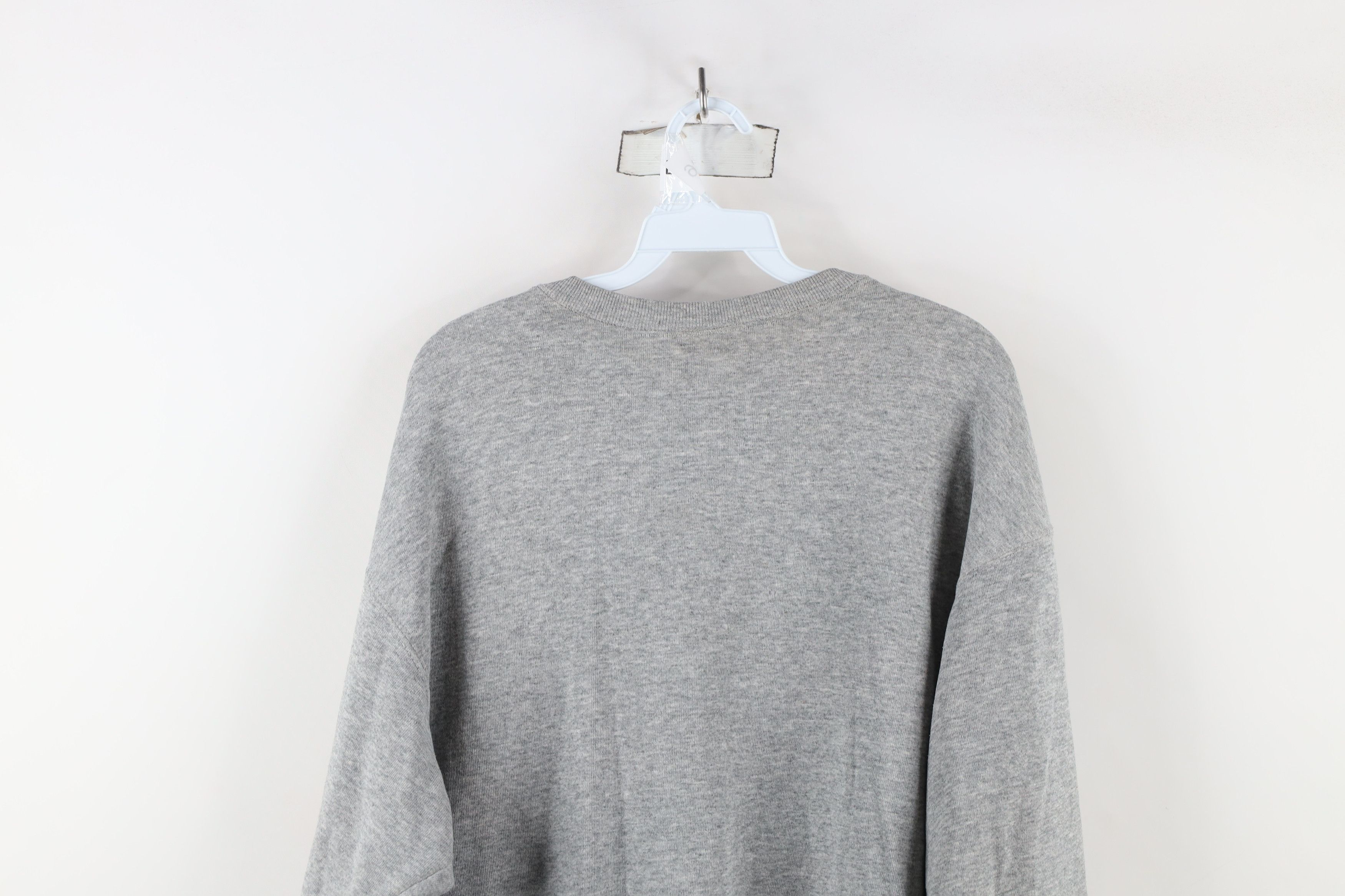 Vintage Vintage 90s Spell Out University of Michigan Sweatshirt Gray Size US XL / EU 56 / 4 - 14 Thumbnail