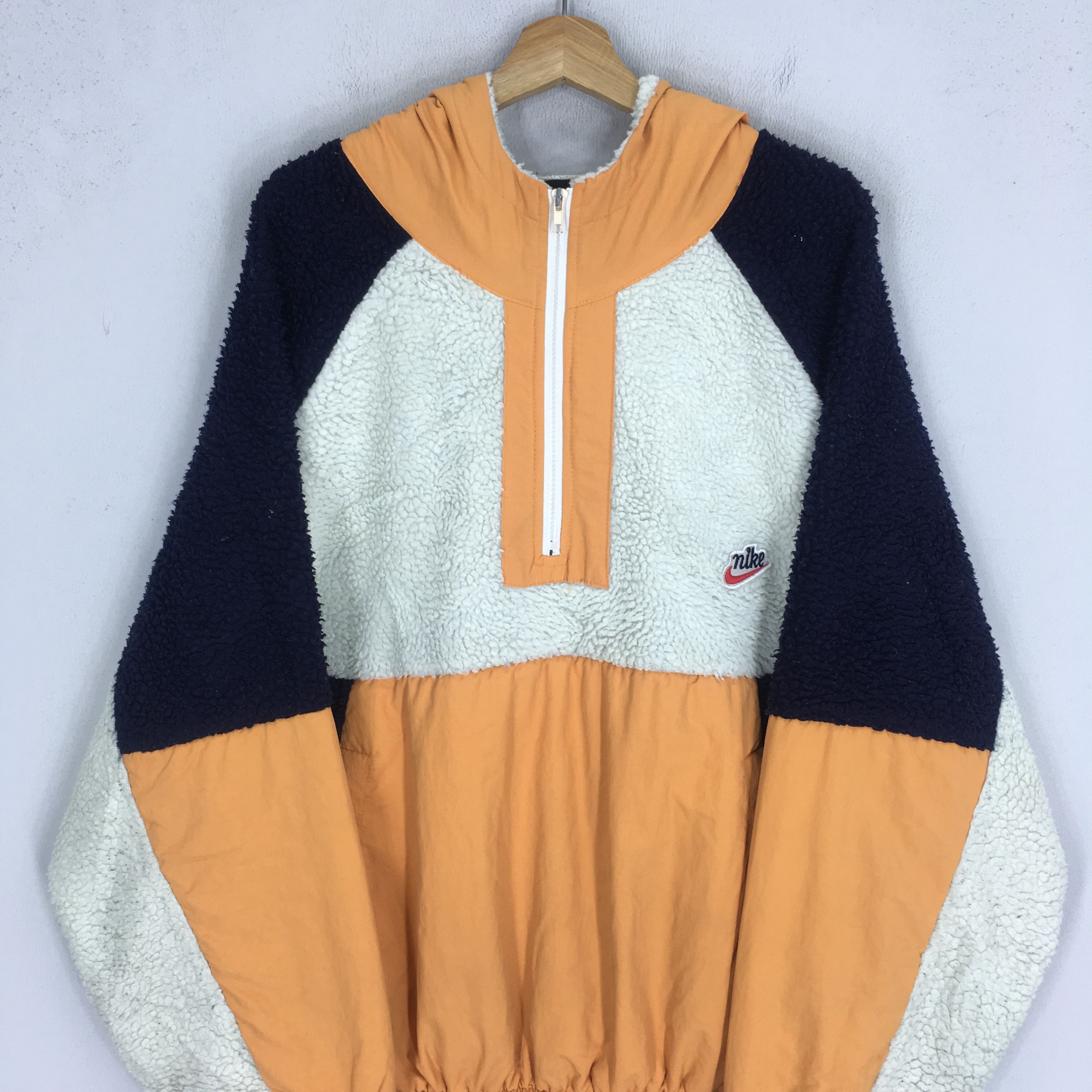 Nike Vintage Nike Fleece Polartec Nike Swoosh Deep Pile Jacket Size US XL / EU 56 / 4 - 4 Thumbnail