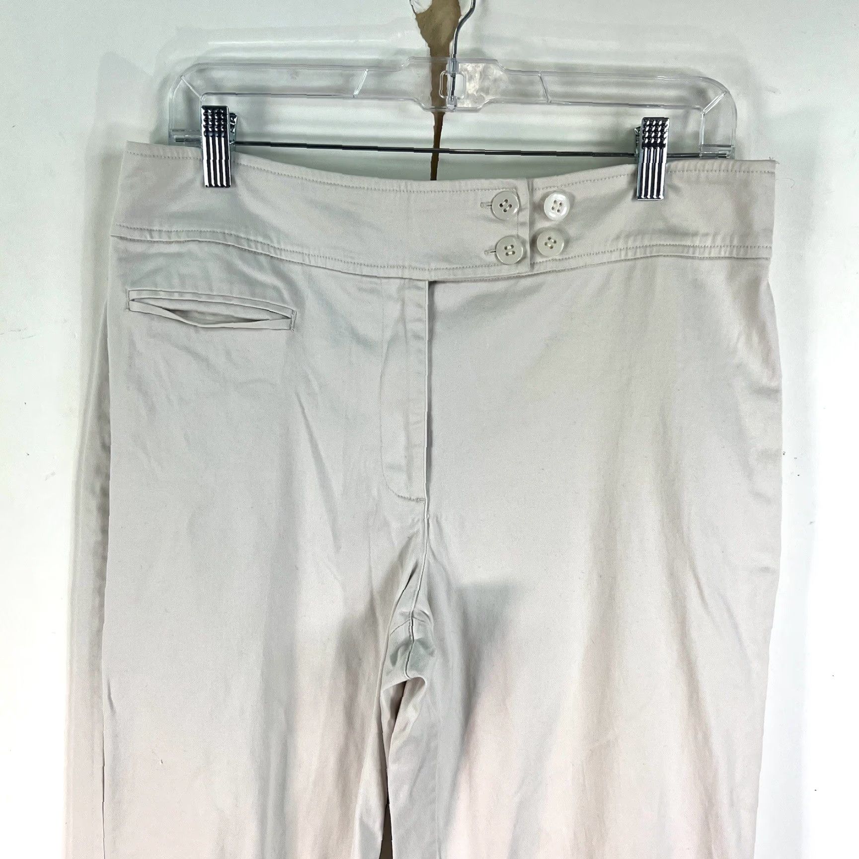 Vintage Chico's Crop Capris Pants Women Size 2 Beige 32X31 Size 26" / US 2 / IT 38 - 2 Thumbnail