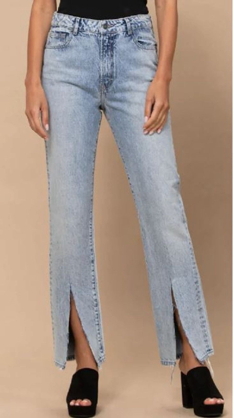HIDDEN Hidden Tracey High Rise Straigh With Front Slit Jeans in 29 Size 29" - 1 Thumbnail