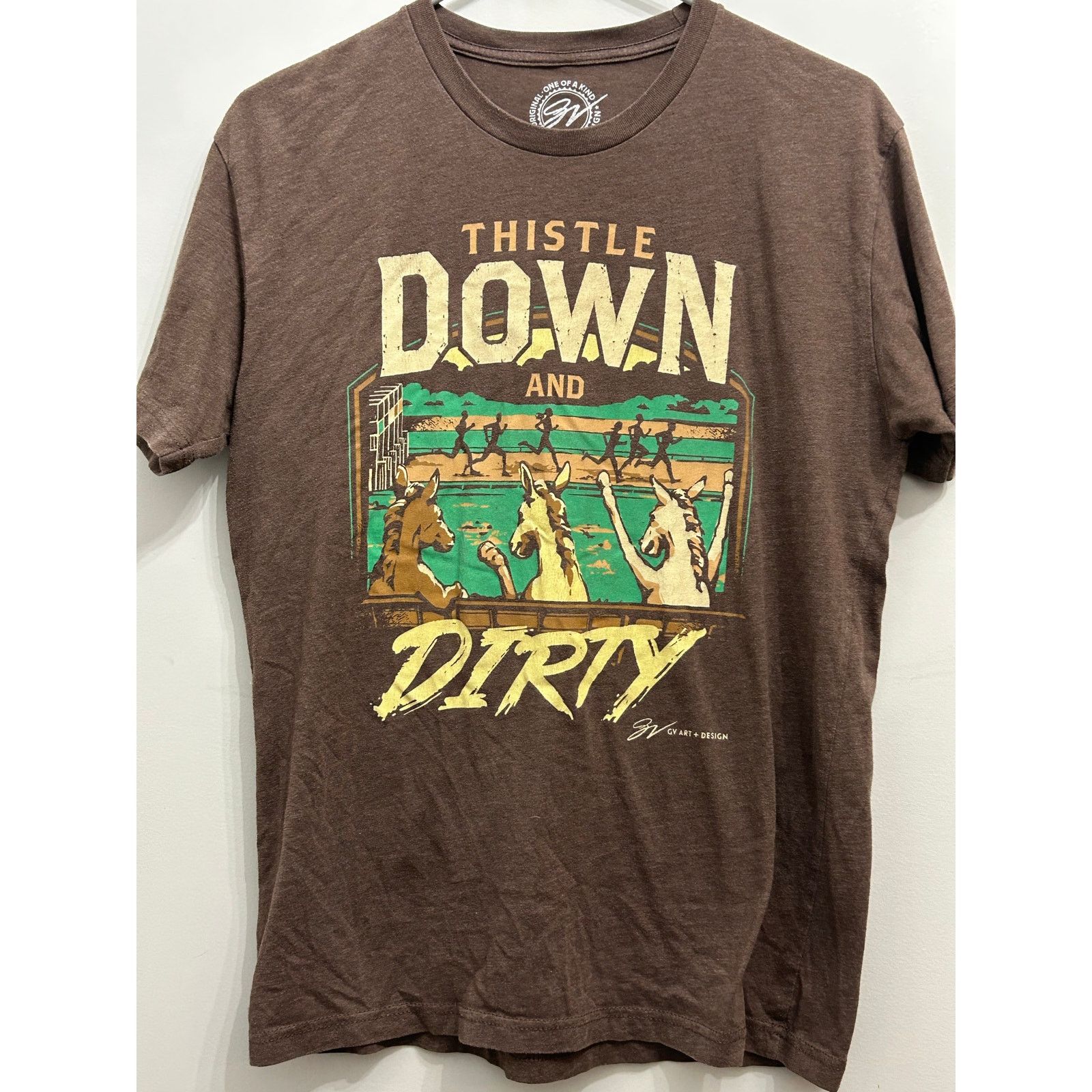 Other GV Art Thistle Down and Dirty Racing Tee Brown Medium Size US M / EU 48-50 / 2 - 1 Thumbnail