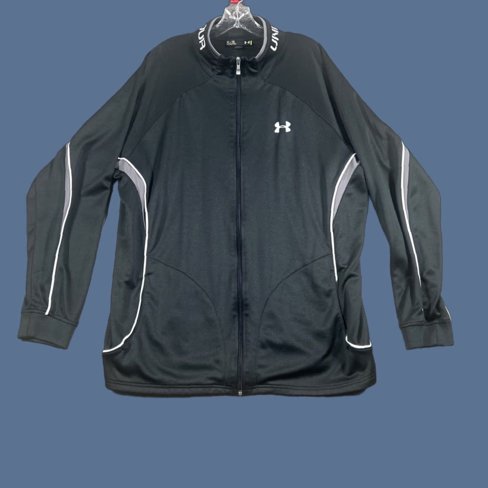 Under Armour Under Armour Full Zip Jacket Mens XL Black Loose Fit Long Sleeve Athletic Logo Size US XL / EU 56 / 4 - 1 Thumbnail