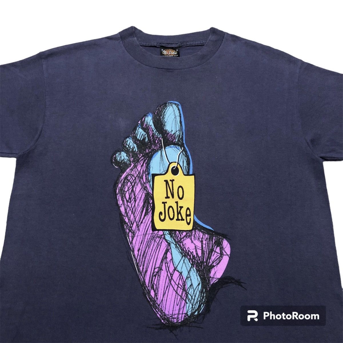 Vintage Rare‼️🔥Vintage No Joke Foot Graphic Skateboards T-Shirt Size US S / EU 44-46 / 1 - 6 Thumbnail