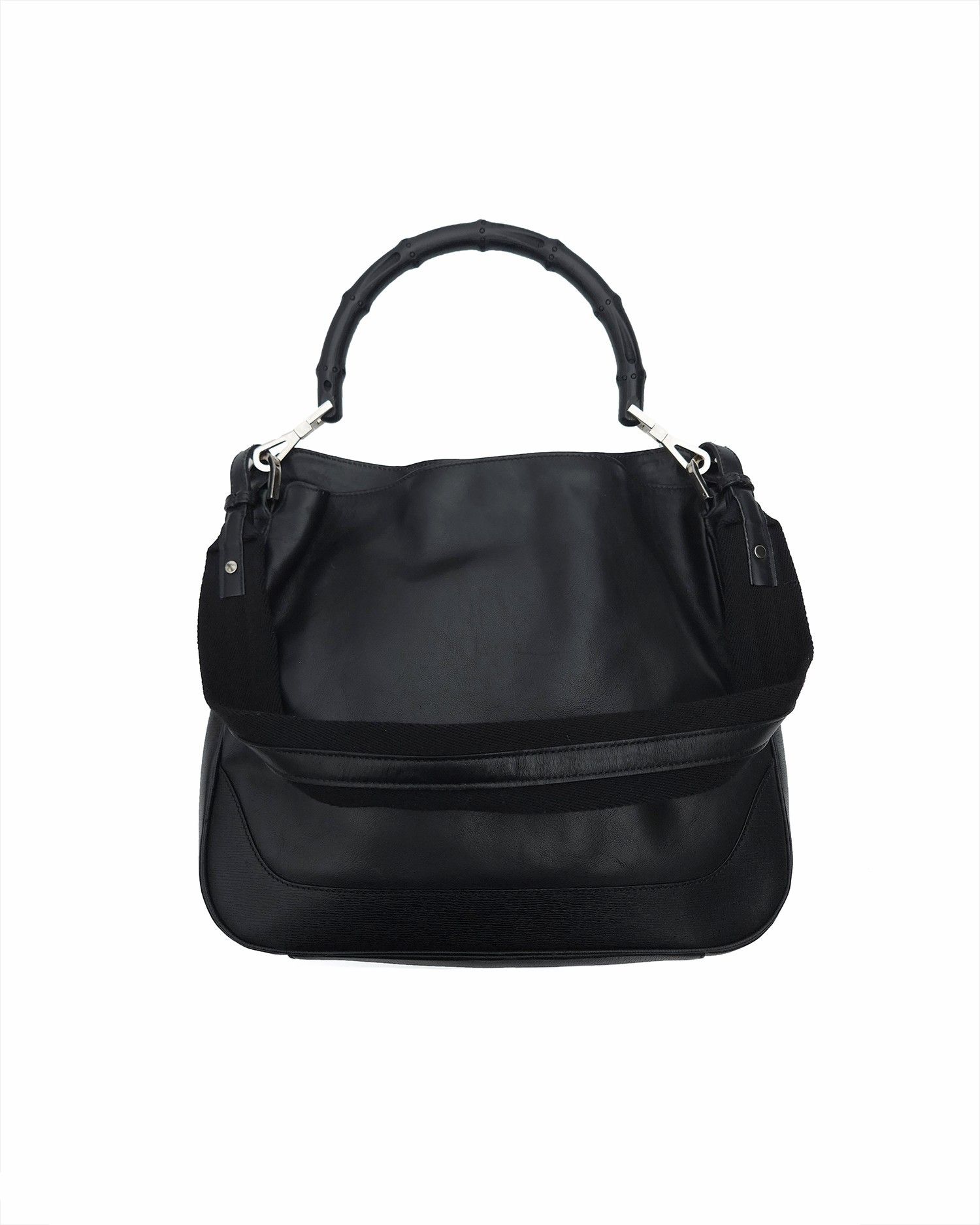 Gucci Gucci Black Bamboo Shoulder Bag Size ONE SIZE - 1 Thumbnail