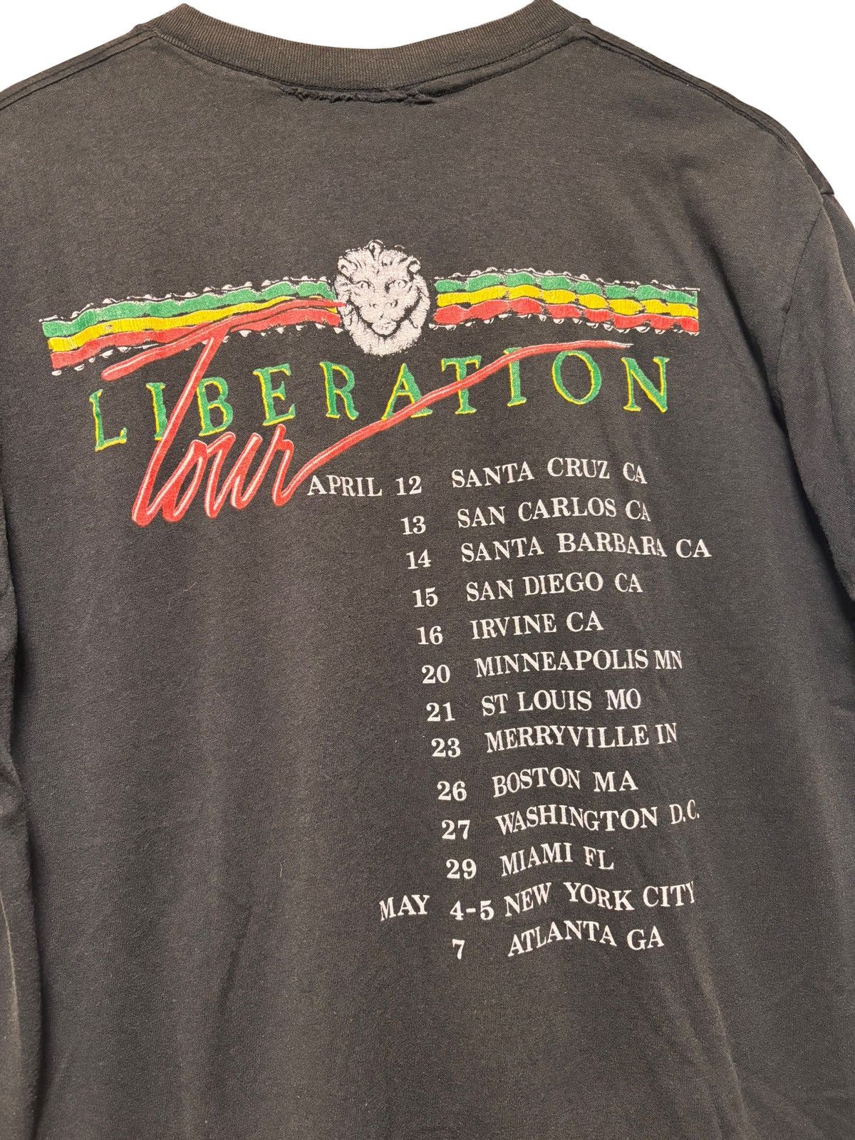 Vintage Vintage 70s 80s Bunny Wailer Liberation Tour Concert T Shirt Size US XL / EU 56 / 4 - 5 Thumbnail