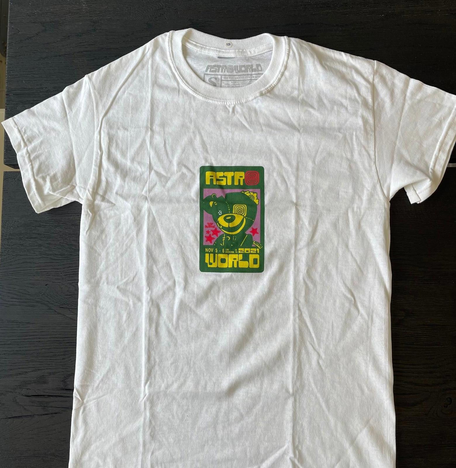 Travis Scott Travis Scott Astrofest Scare Bear T-Shirt White - Small Size US S / EU 44-46 / 1 - 1 Thumbnail