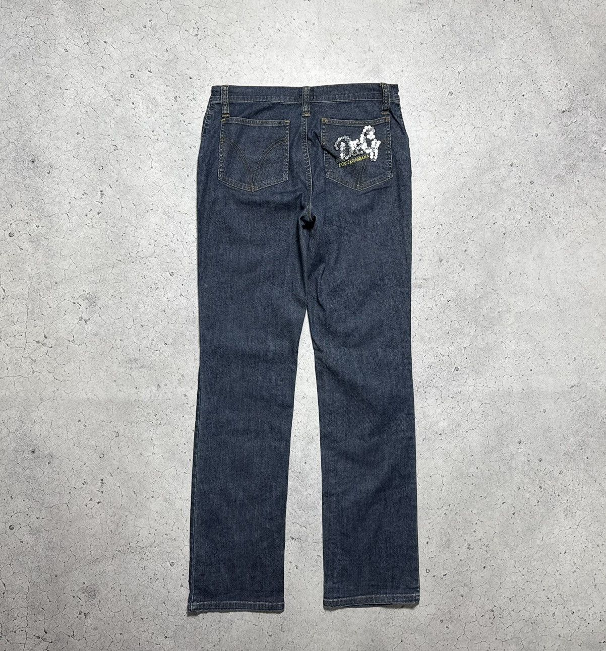 DG Dolce & Gabbana Vintage Luxury Denim Jeans Big Logo