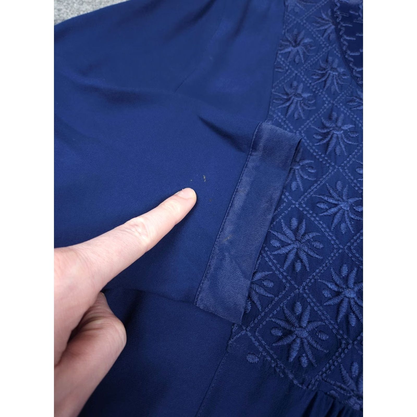 Johnny Was Johnny Was Calme Tunic Midi Dress Women's Medium Blue Embroidered Floral Viscose Dress Size M / US 6-8 / IT 42-44 - 5 Thumbnail
