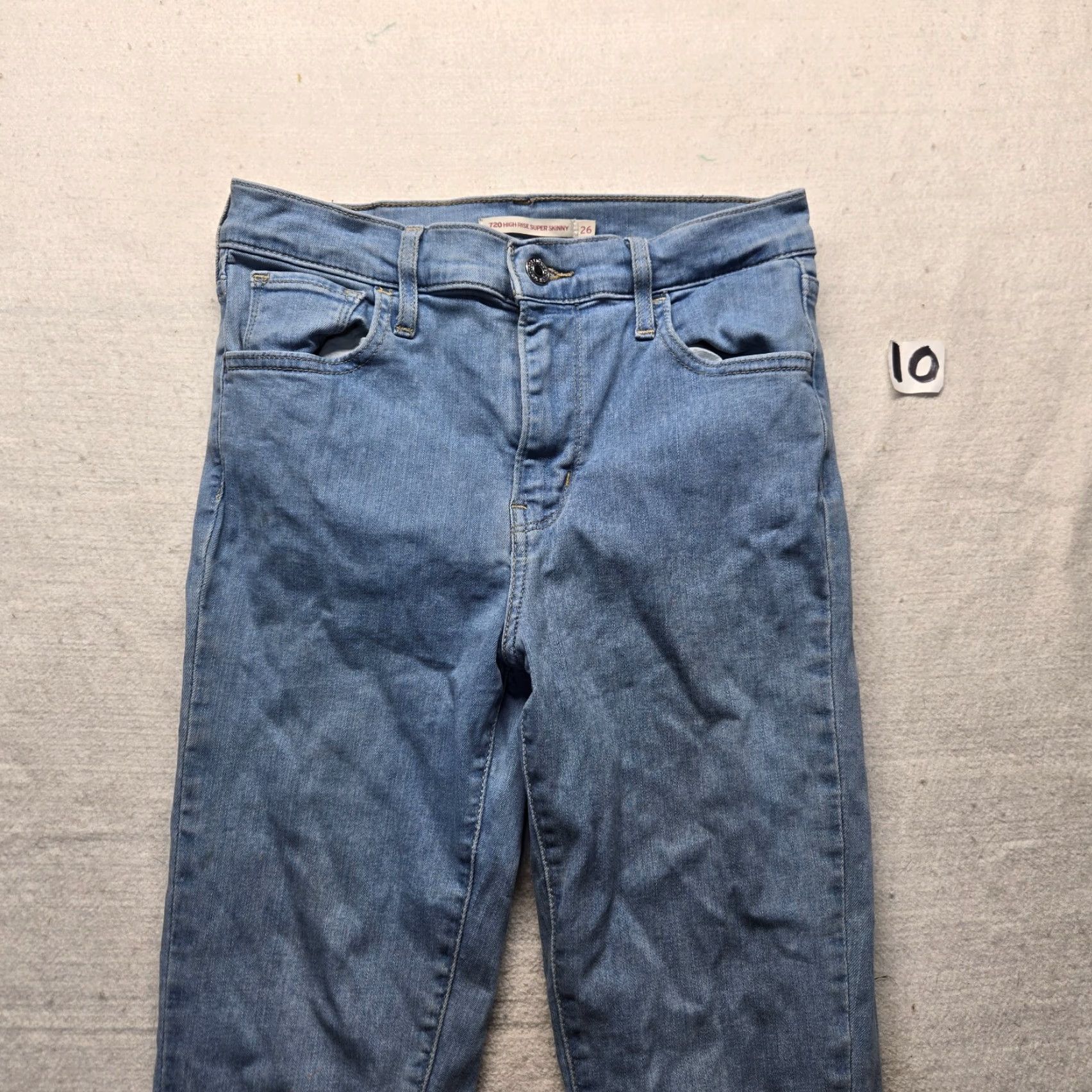 Levi's Levi's 720 Jeans Skinny Light Blue High Rise Adult Women's 26 Denim Stretch Casual Pants Size 26" / US 2 / IT 38 - 2 Thumbnail