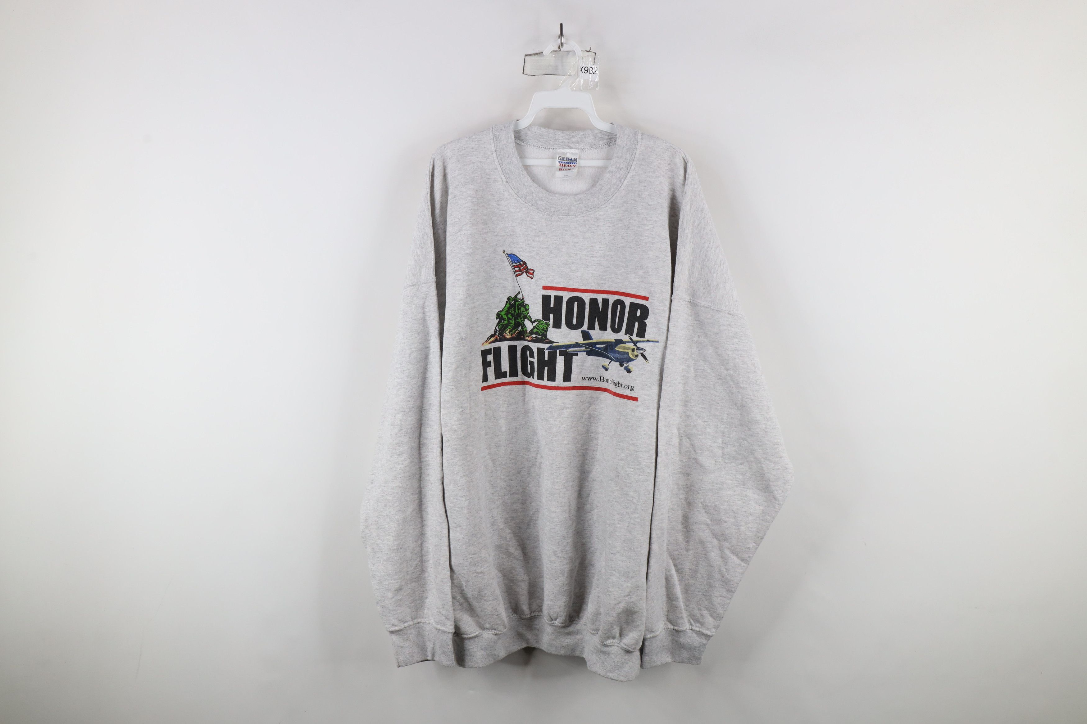 Vintage Vintage Military Flight Crewneck Sweatshirt Heather Gray Size US XXL / EU 58 / 5 - 1 Thumbnail