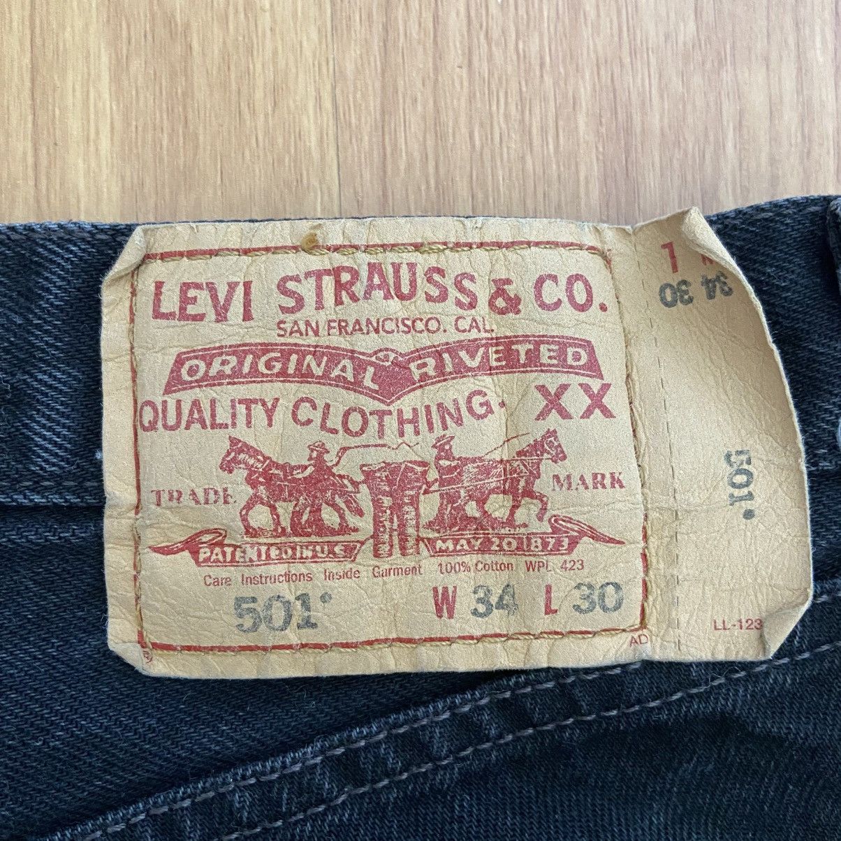 Levi's Levi’s Men’s 501 Button Fly Black Jeans Size 34x30 Size US 34 / EU 50 - 9 Thumbnail