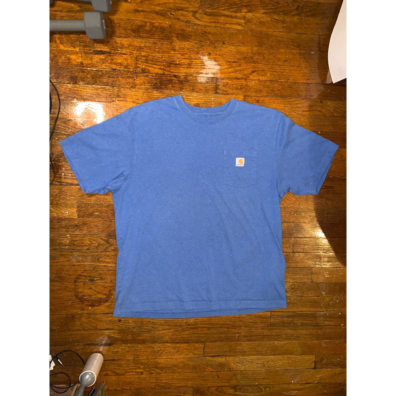 Carhartt Carhartt K87 Men's XL Loose Fit Heavyweight Pocket Tee Blue Size US XL / EU 56 / 4 - 1 Thumbnail