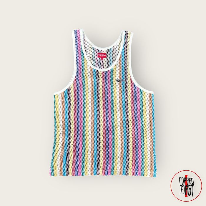 Supreme KNIT STRIPE TANK TOP SS19 | Grailed