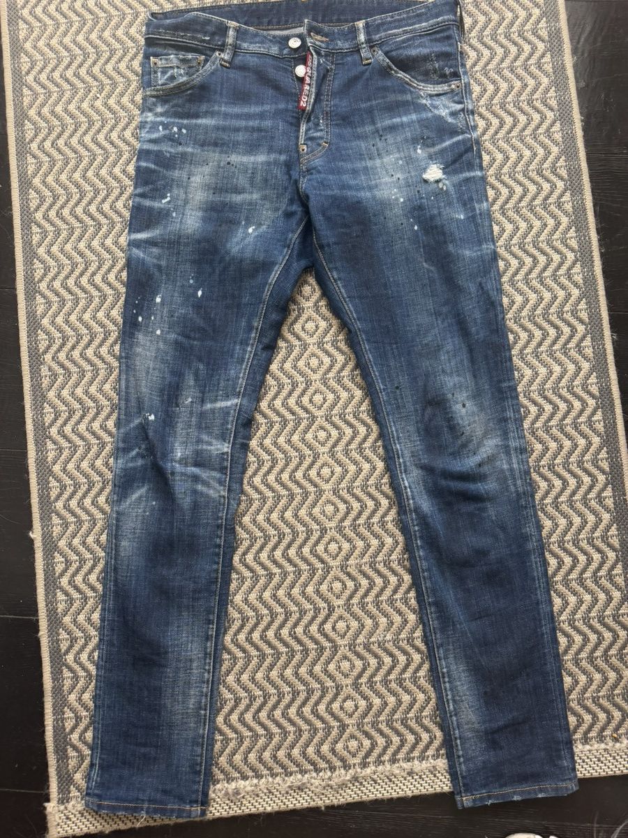 Dsquared2 Dsquared2 Cool Guy Jean Medium Blue Distressed Size 48 / W32 Size US 32 / EU 48 - 1 Thumbnail