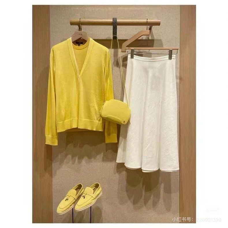 Other LORO PIANA Yellow and white striped knit cardigan Size XS / US 0-2 / IT 36-38 - 9 Thumbnail