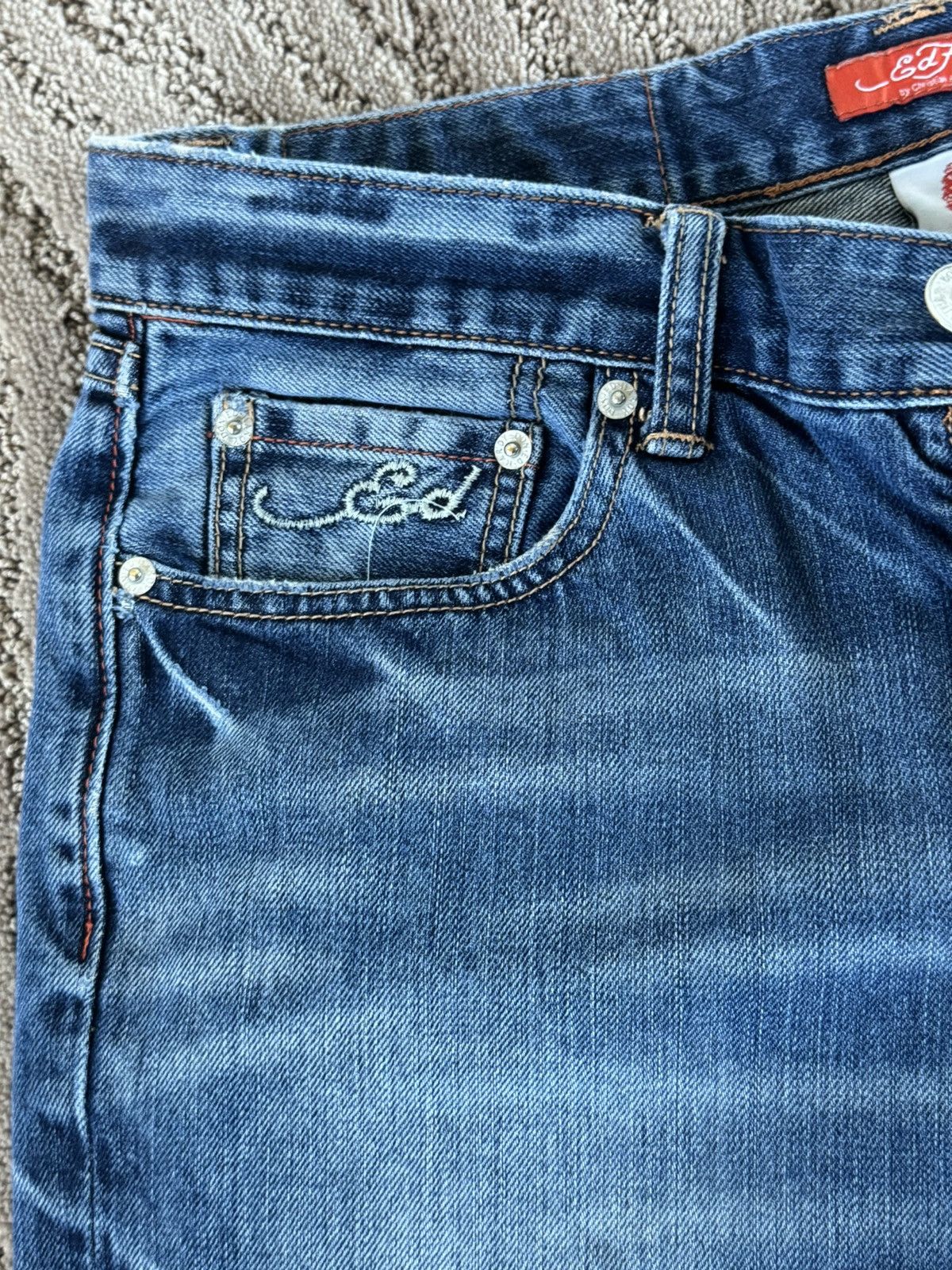 Ed Hardy 2009 Distressed DON ED HARDY wolf jeans ed hardy jeans Size US 32 / EU 48 - 5 Thumbnail