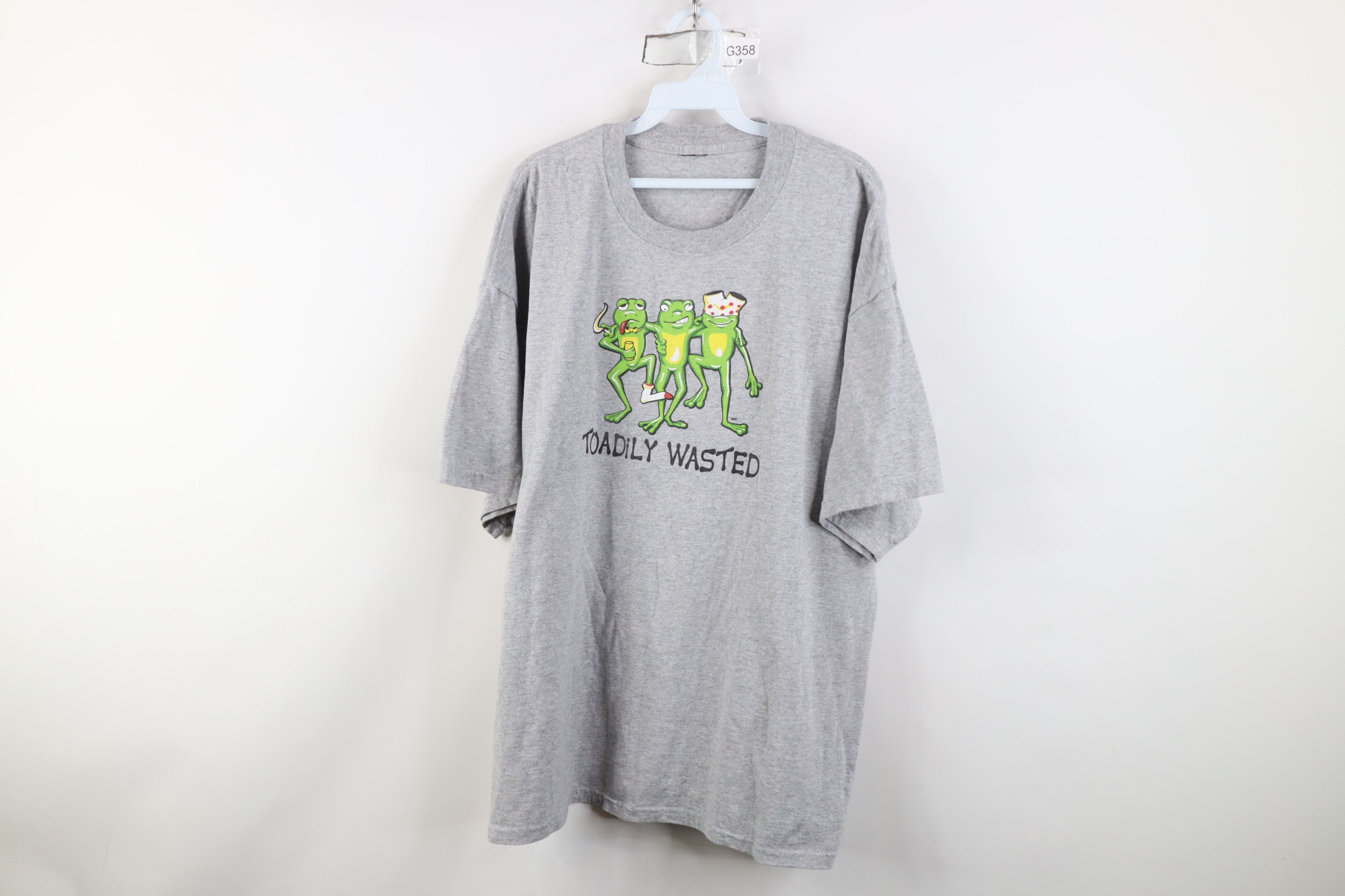 Vintage Vintage 90s Y2K Streetwear Totally Wasted Drinking T-Shirt Size US XXL / EU 58 / 5 - 1 Thumbnail
