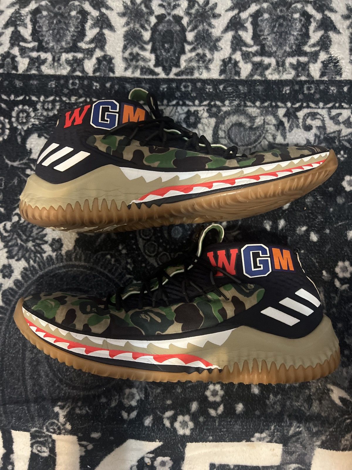 Adidas Bape BAPE X DAME 4 GREEN CAMO Grailed