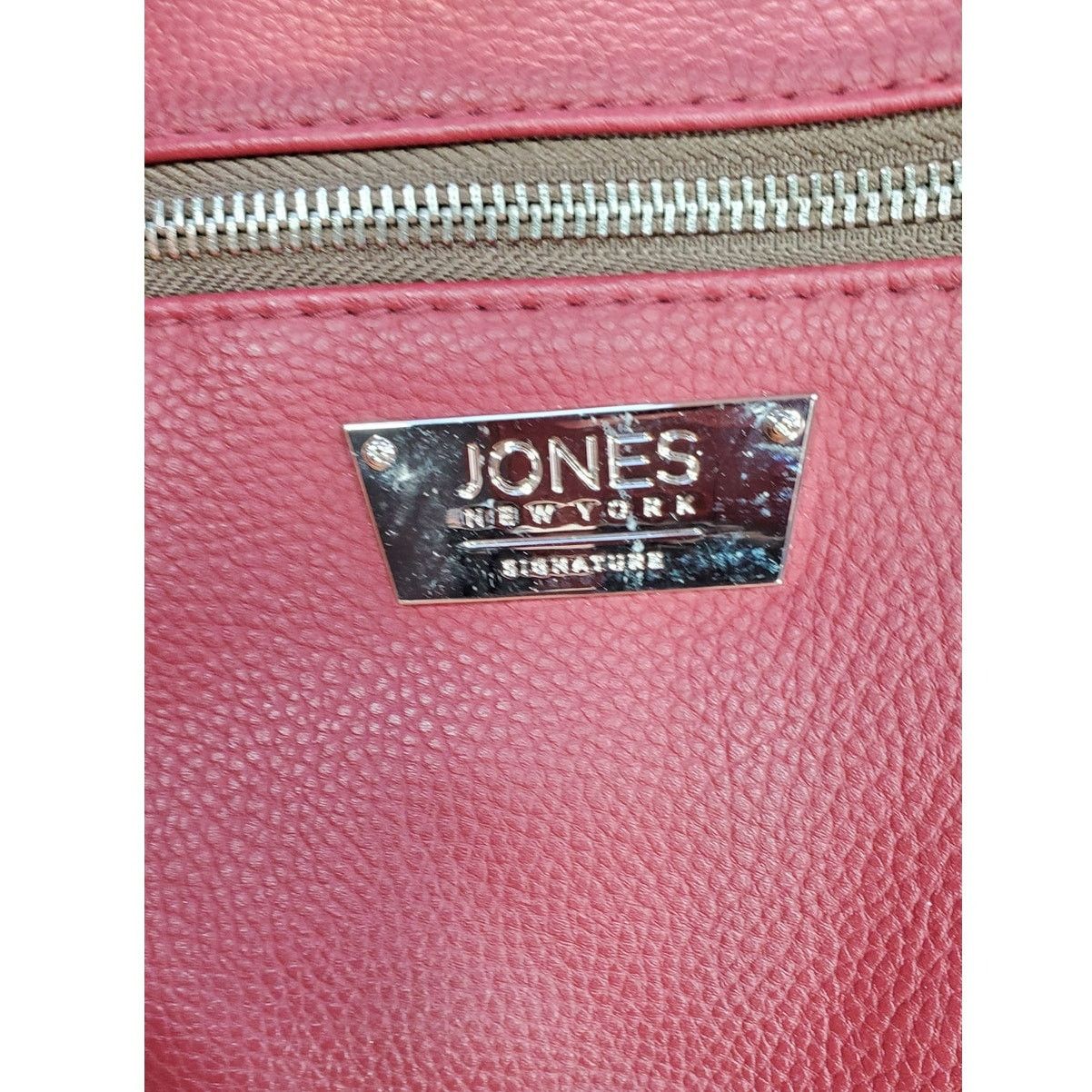 Jones New York Jones New York Red Brown Zip Tote Handbag Size ONE SIZE - 3 Thumbnail
