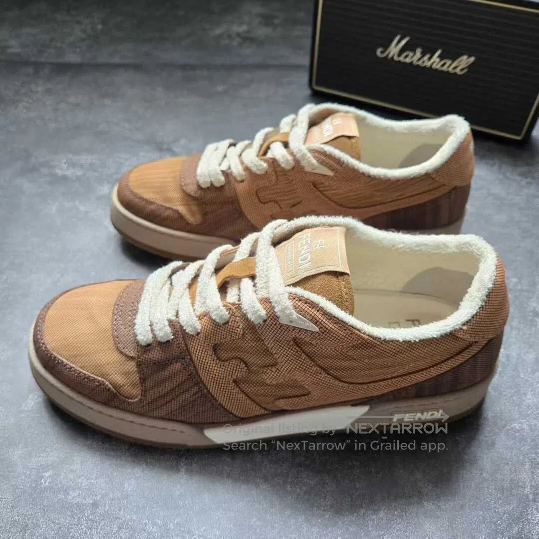 Fendi FENDI Brown Patchwork Sneakers| Size US 11.5 / IT 41.5 - 1 Thumbnail
