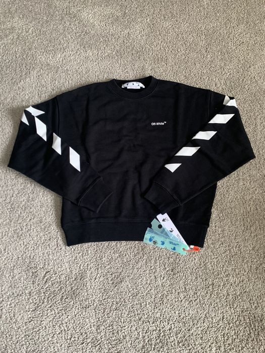 Off white hot sale diagonal crewneck