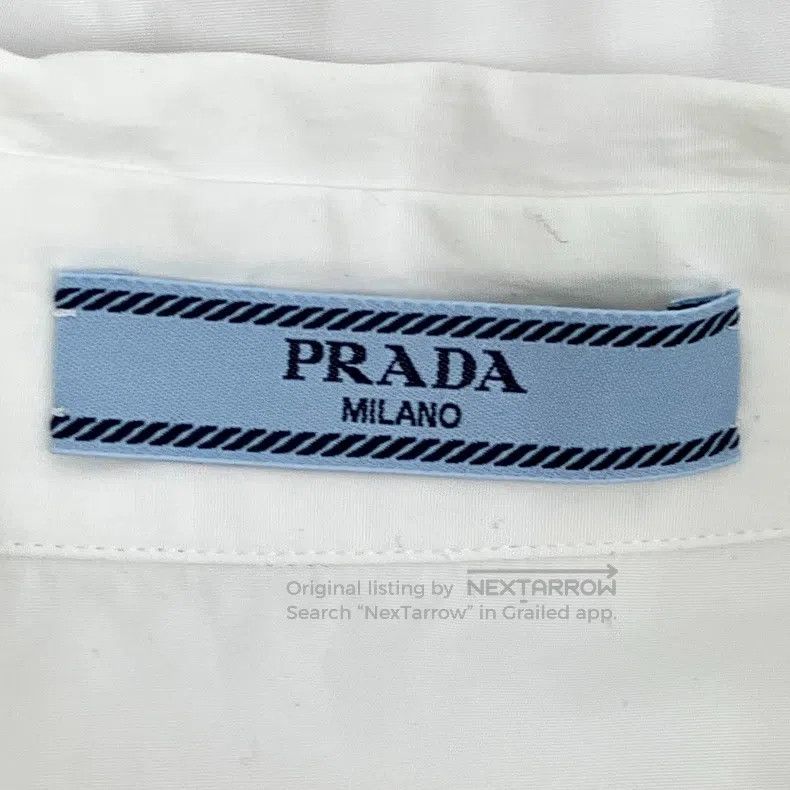 Prada Prada 22 white logo letter embroidery cotton lapel single- Size XS / US 0-2 / IT 36-38 - 6 Thumbnail