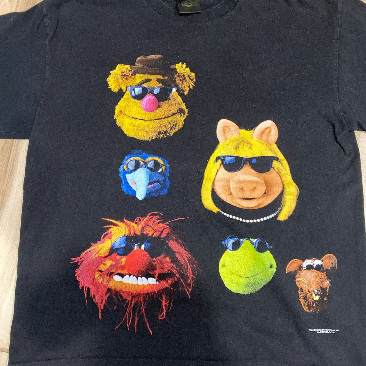 Changes Vintage 90s MUPPETS 6 Character Shadow Black Out T-Shirt XL Size US XL / EU 56 / 4 - 2 Thumbnail