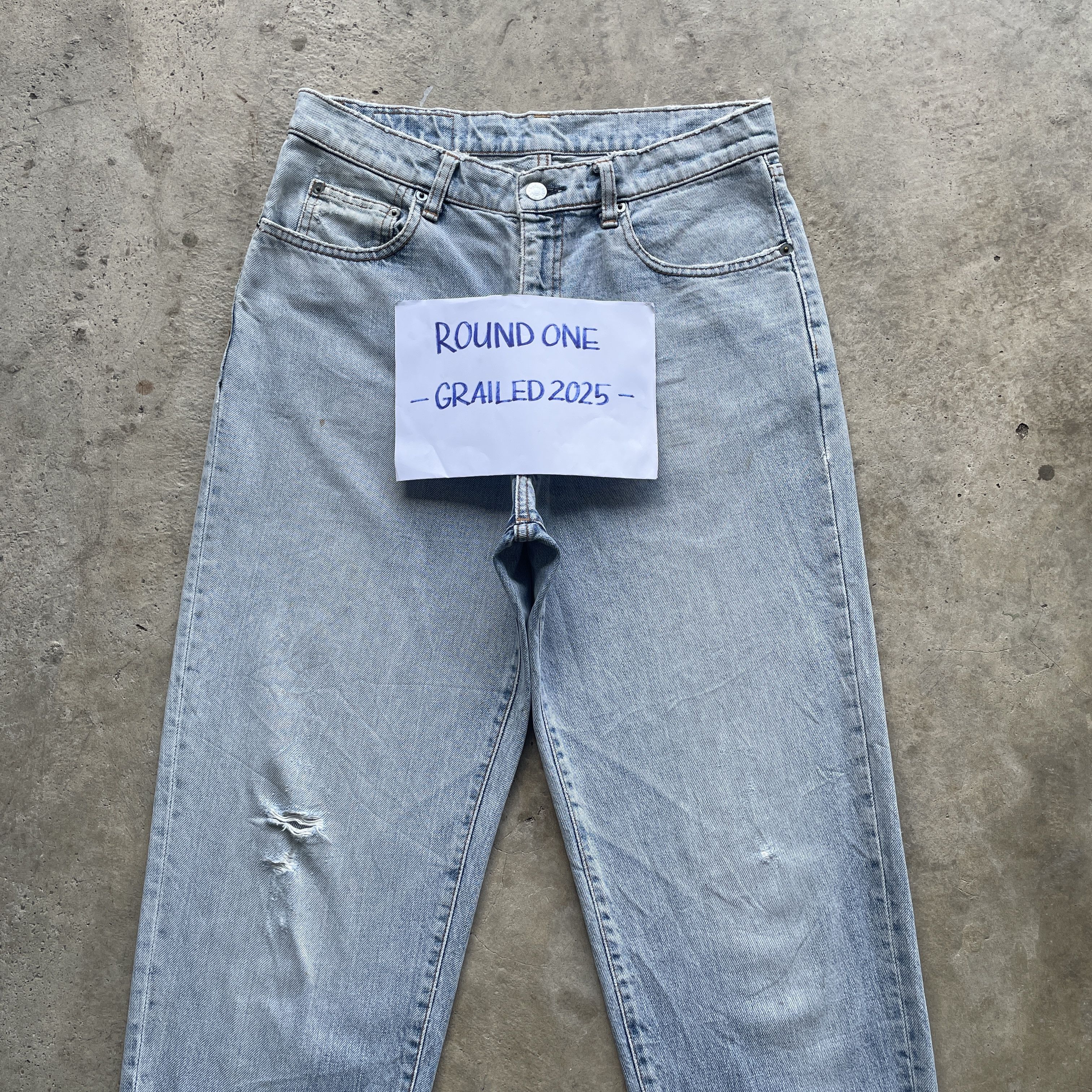 Japanese Brand W31 VINTAGE JAPANESE WASH DENIM FADED DISTRESSED JEANS PANTS Size US 31 - 3 Thumbnail