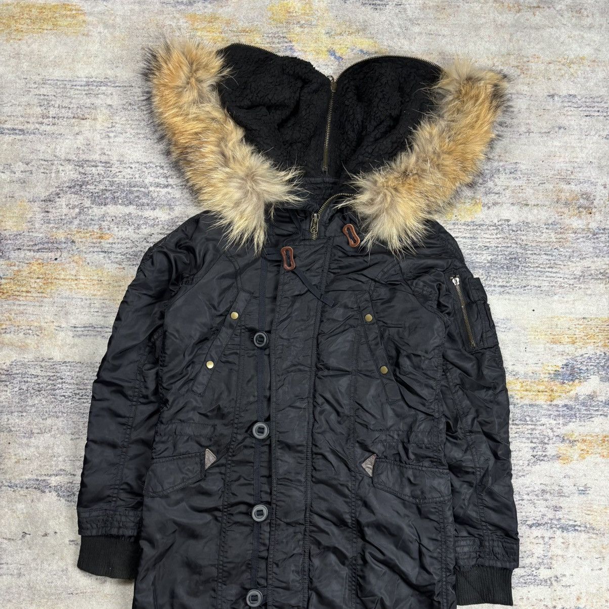GOA Goa raccoon fur hoodie parka jacket double zipper Size US M / EU 48-50 / 2 - 7 Thumbnail