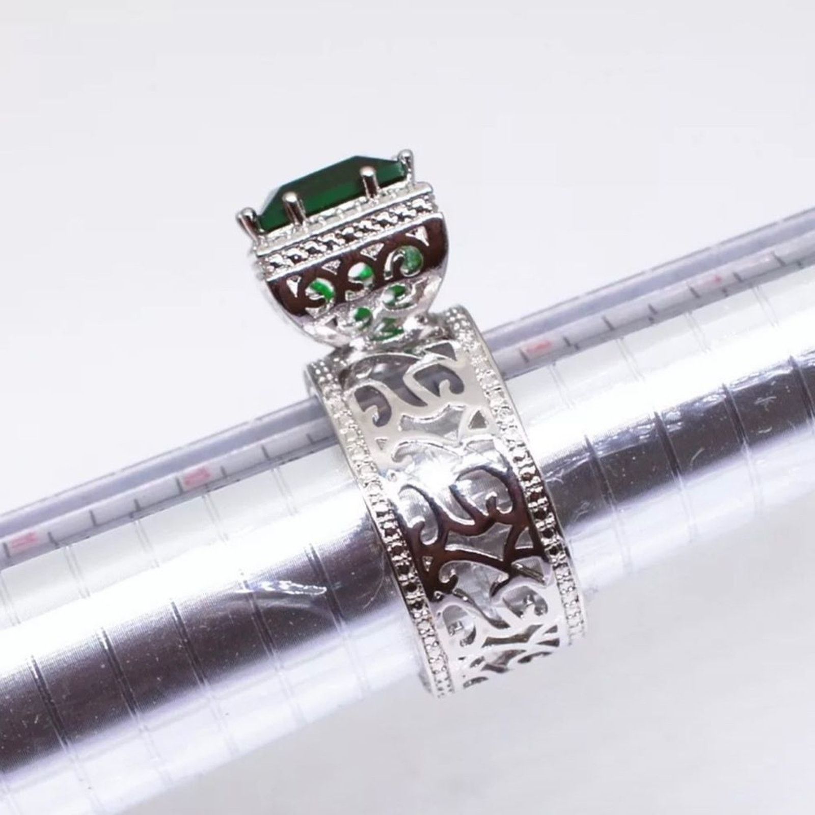 Other Big Large Green Stone Women’s Luxury Ring Size 7 Size ONE SIZE - 11 Thumbnail