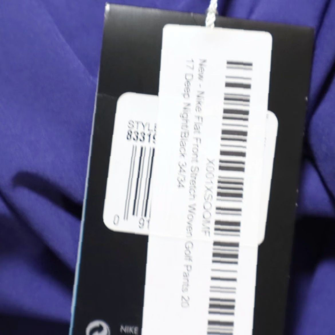 Nike Nike Golf Pants Blue Men's 34 Flat Front Dri-Fit High Stretch Polyester Microfiber Chino Casual Regular Fit Size US 34 / EU 50 - 7 Thumbnail
