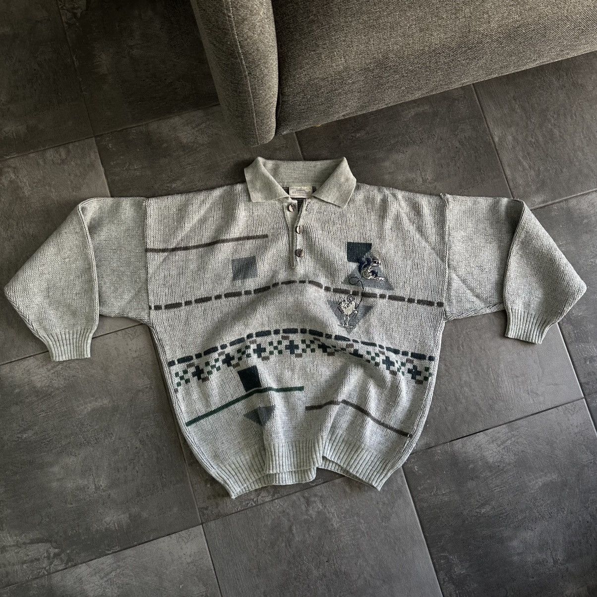 Japanese Brand × Vintage Vintage Japanese Style Knit Sweater Y2K Cartoon 00s USA Size US XL / EU 56 / 4 - 1 Thumbnail