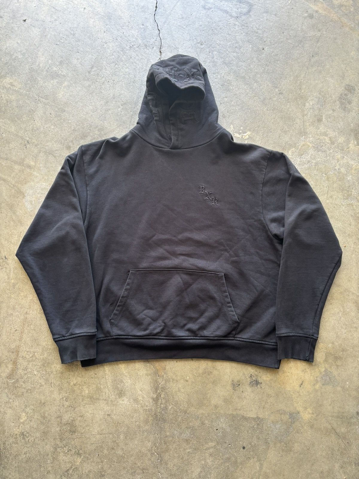 image of Born x Raised Embroidered Hoodie in Black, Men's (Size XL)