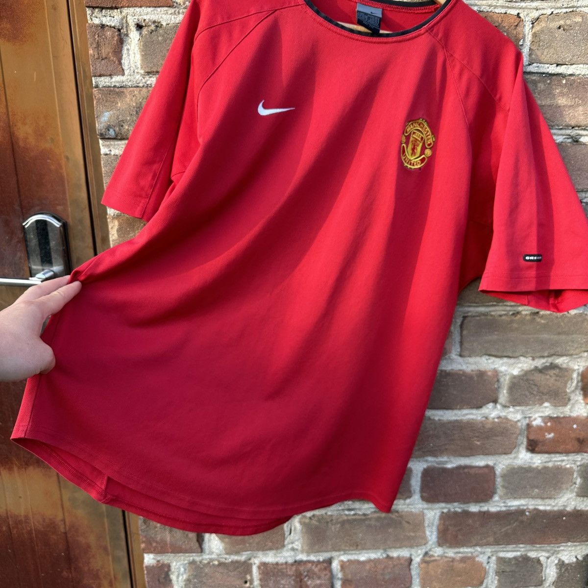 Nike Manchester United FC 2002 Training Jersey Kit T-Shirt Size US L / EU 52-54 / 3 - 8 Thumbnail