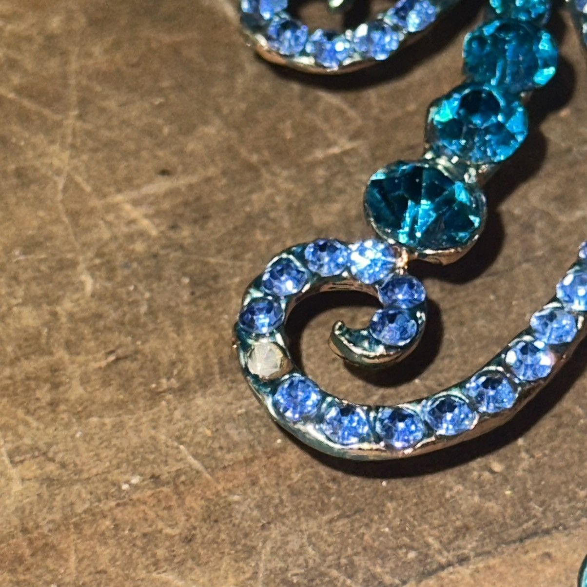 Other Large gold tone blue rhinestone peacock pendant Size ONE SIZE - 2 Thumbnail