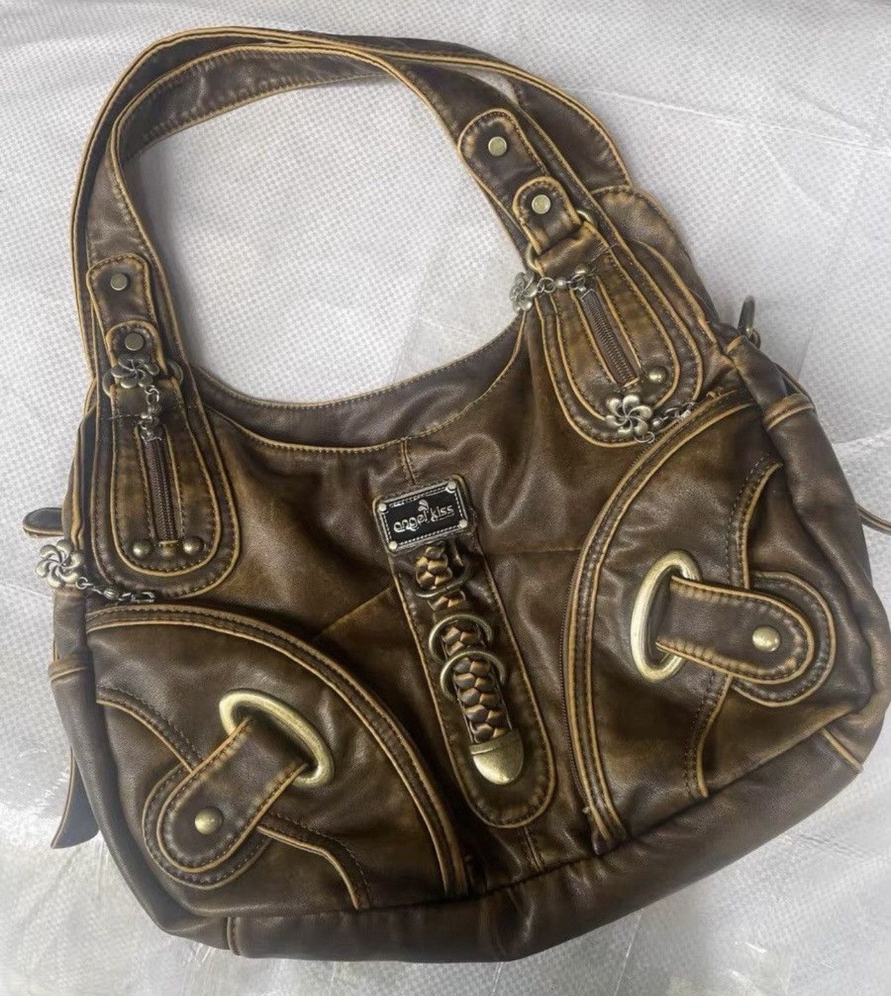 Other Washed Y2K Retro Vintage Shoulder Capacity Harajuku Bag Size ONE SIZE - 4 Thumbnail