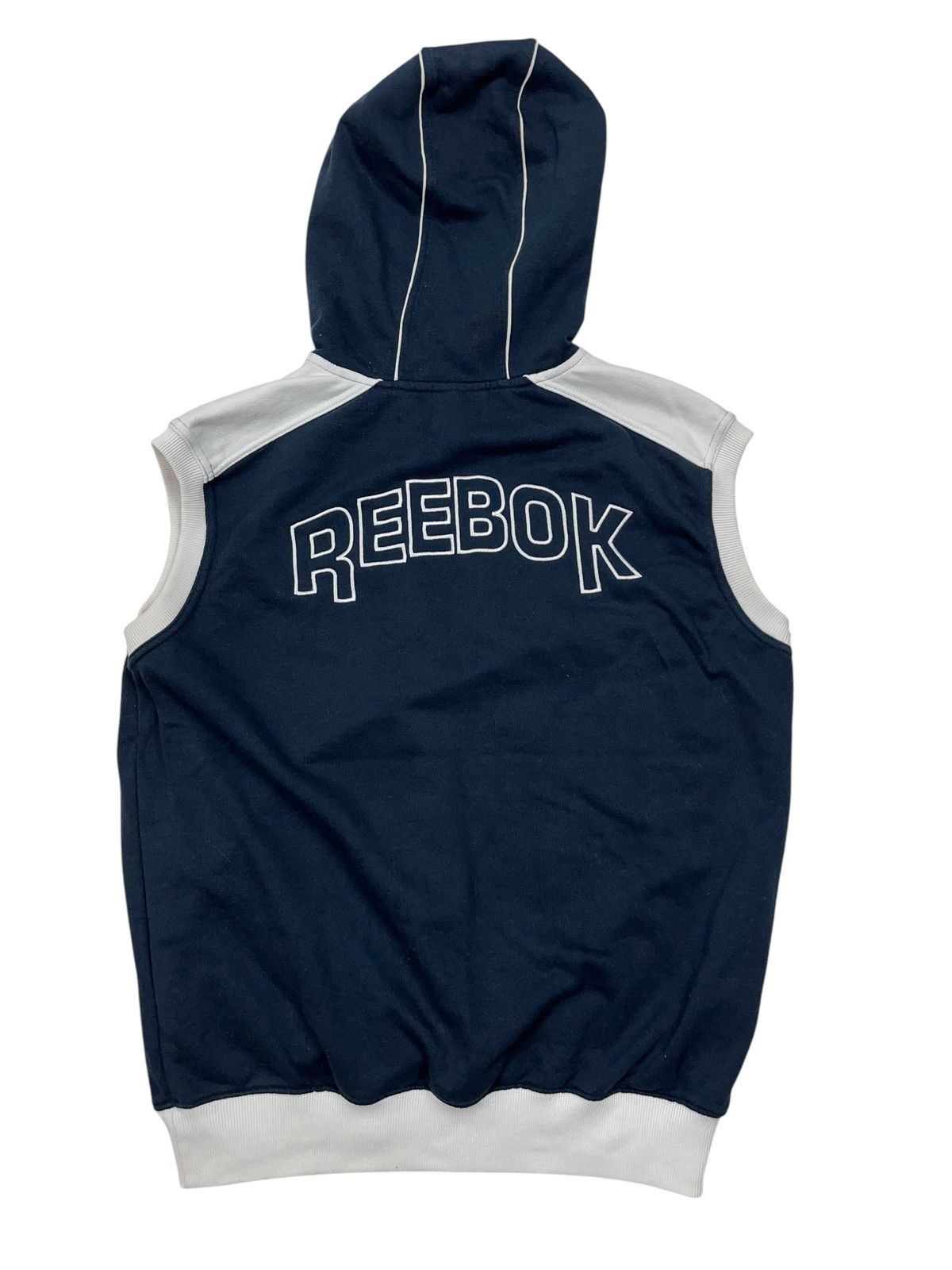 Reebok × Vintage Vintage y2k Reebok Hooded Vest Embroidered Big Logo Size US M / EU 48-50 / 2 - 1 Thumbnail