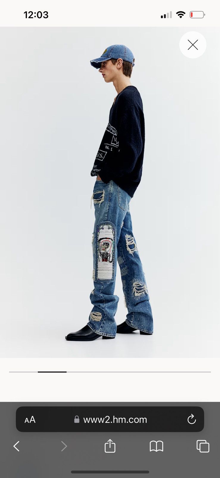 Ev Bravado × H&M Ev bravado H&M straight relaxed jeans size 32 Size US 32 / EU 48 - 2 Thumbnail