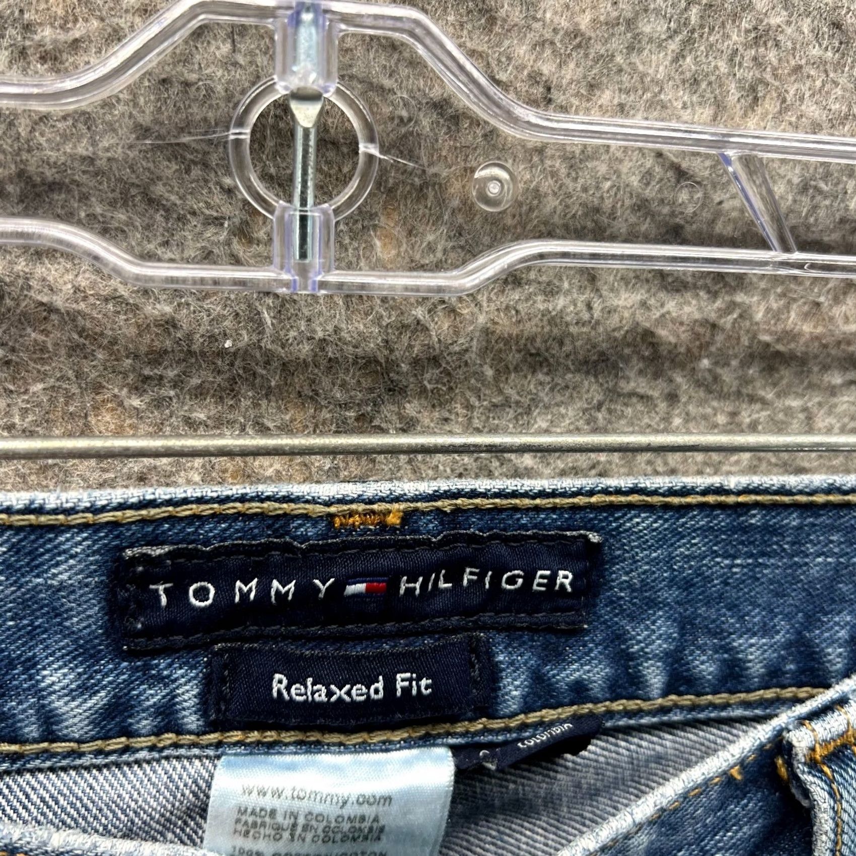 Tommy Hilfiger VINTAGE Tommy Hilfiger Jeans Men 34x32 Blue Denim Cotton Relaxed Straight Baggy VTG Jeans Mens 34x32 Blue Denim Cotton Size US 34 / EU 50 - 5 Thumbnail
