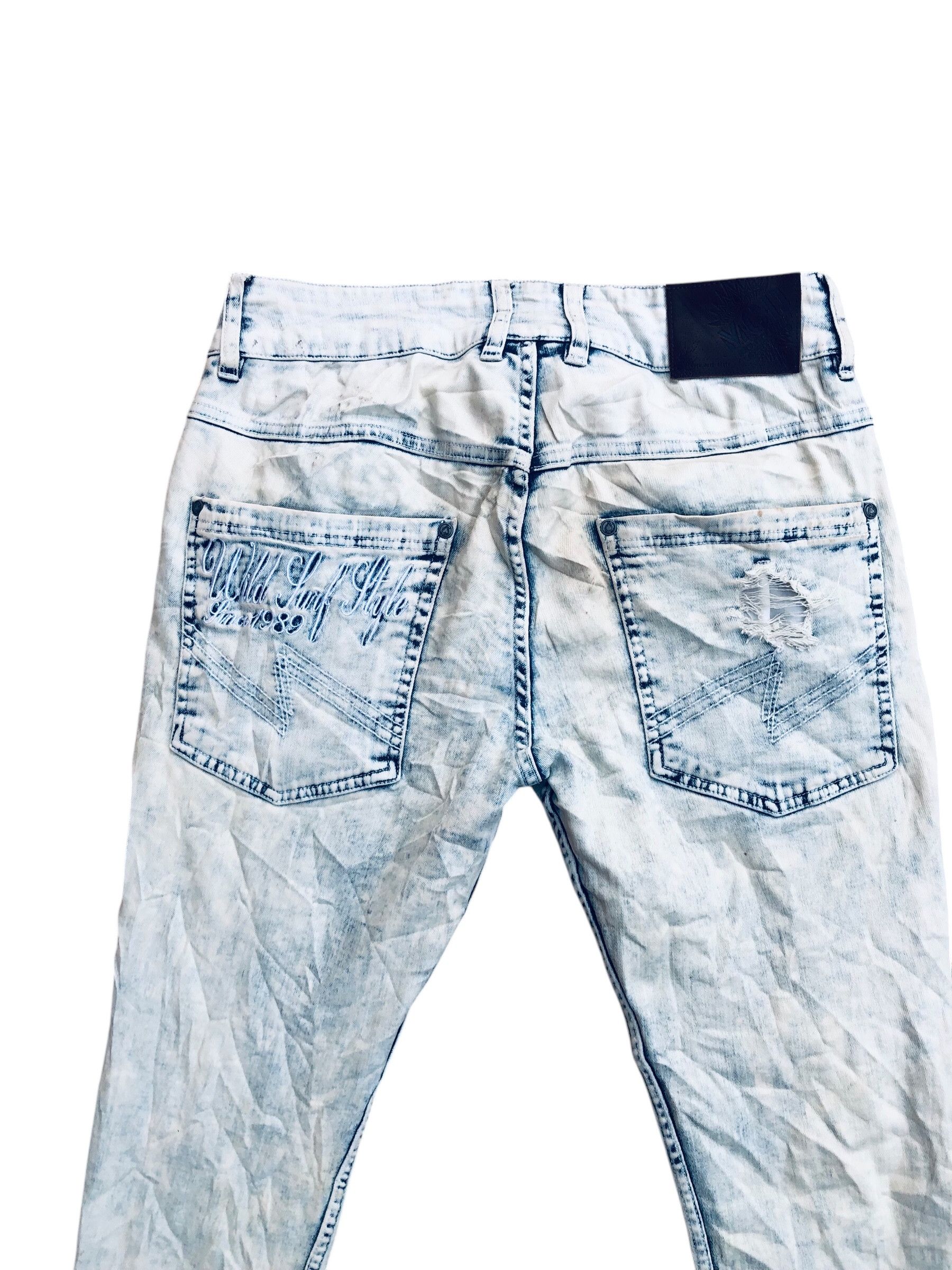 Designer 🔥Japanese Punk Distressed Denim Style Jeans Size US 32 / EU 48 - 7 Thumbnail