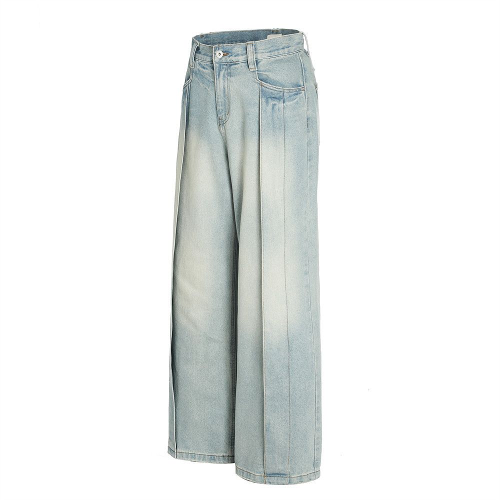 Japanese Brand × Jean Men's punk retro washed gradient patchwork jeans Size US 32 / EU 48 - 2 Thumbnail