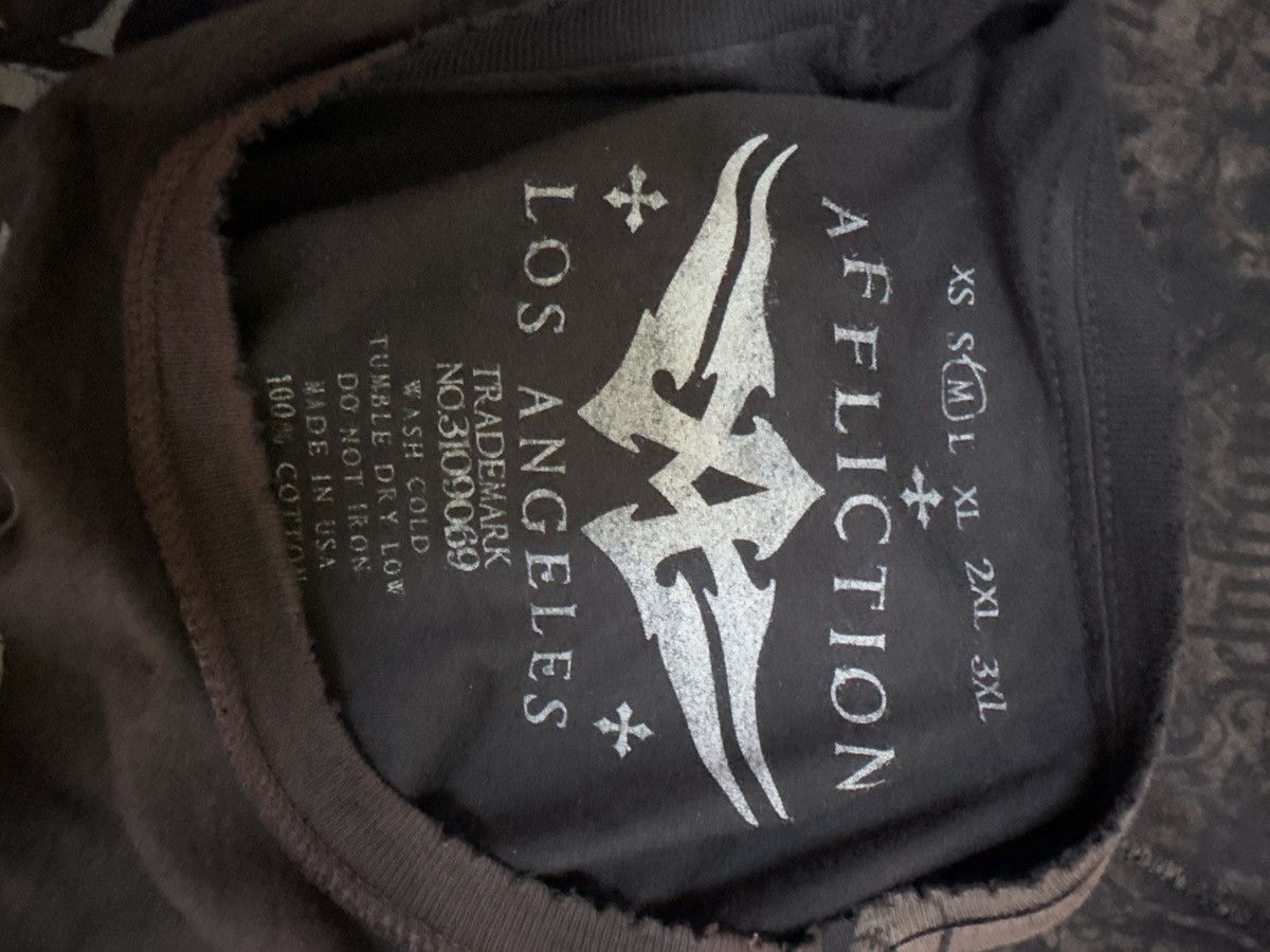Affliction AFFLICTION CROSS SNAKE DISTRESSED RECONSTRUCTED TEE Size US M / EU 48-50 / 2 - 11 Thumbnail