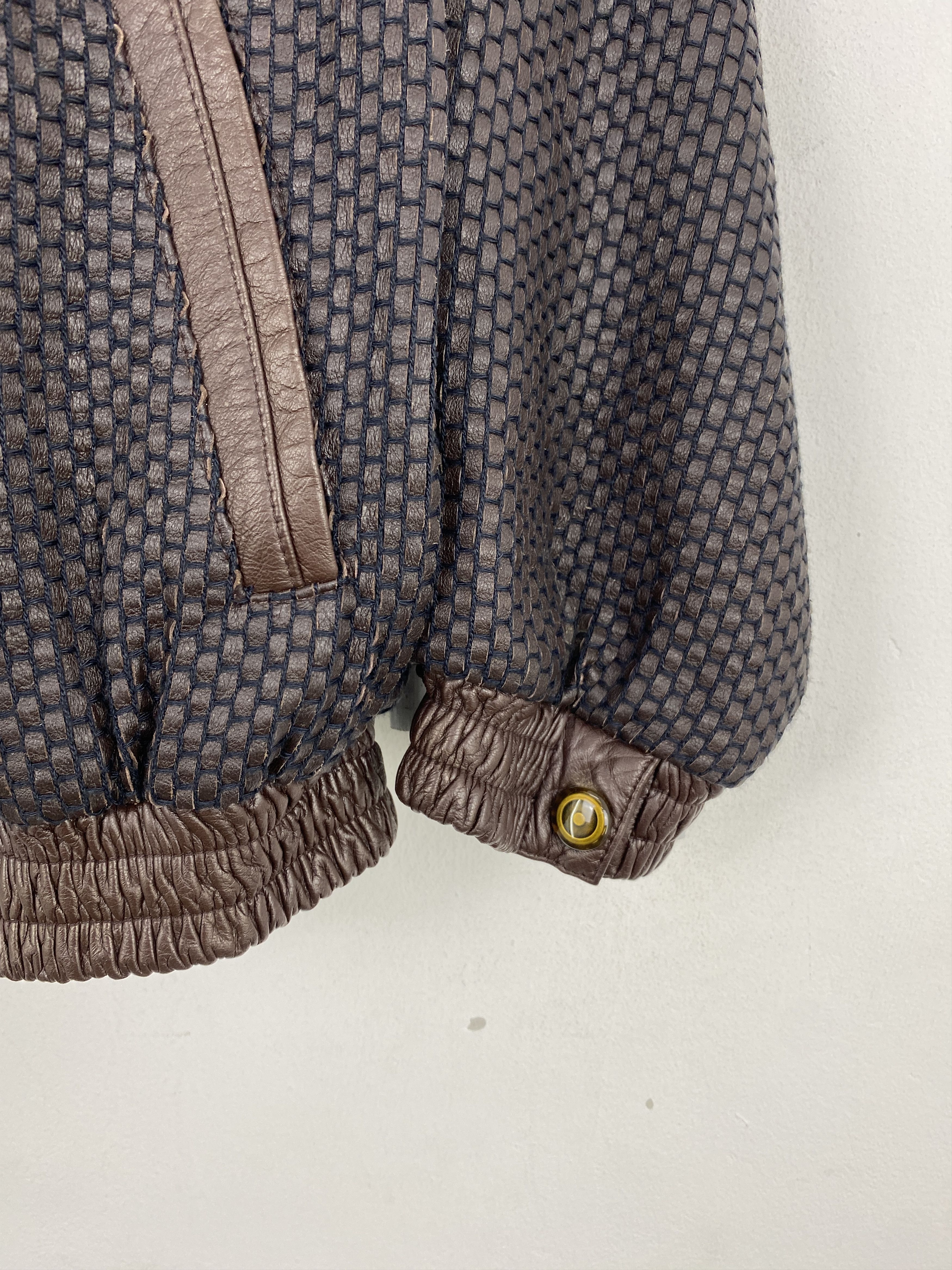 Japanese Brand Vintage Japanese Brand Checkers Leather Jacket MJ0072Z Size US L / EU 52-54 / 3 - 7 Thumbnail