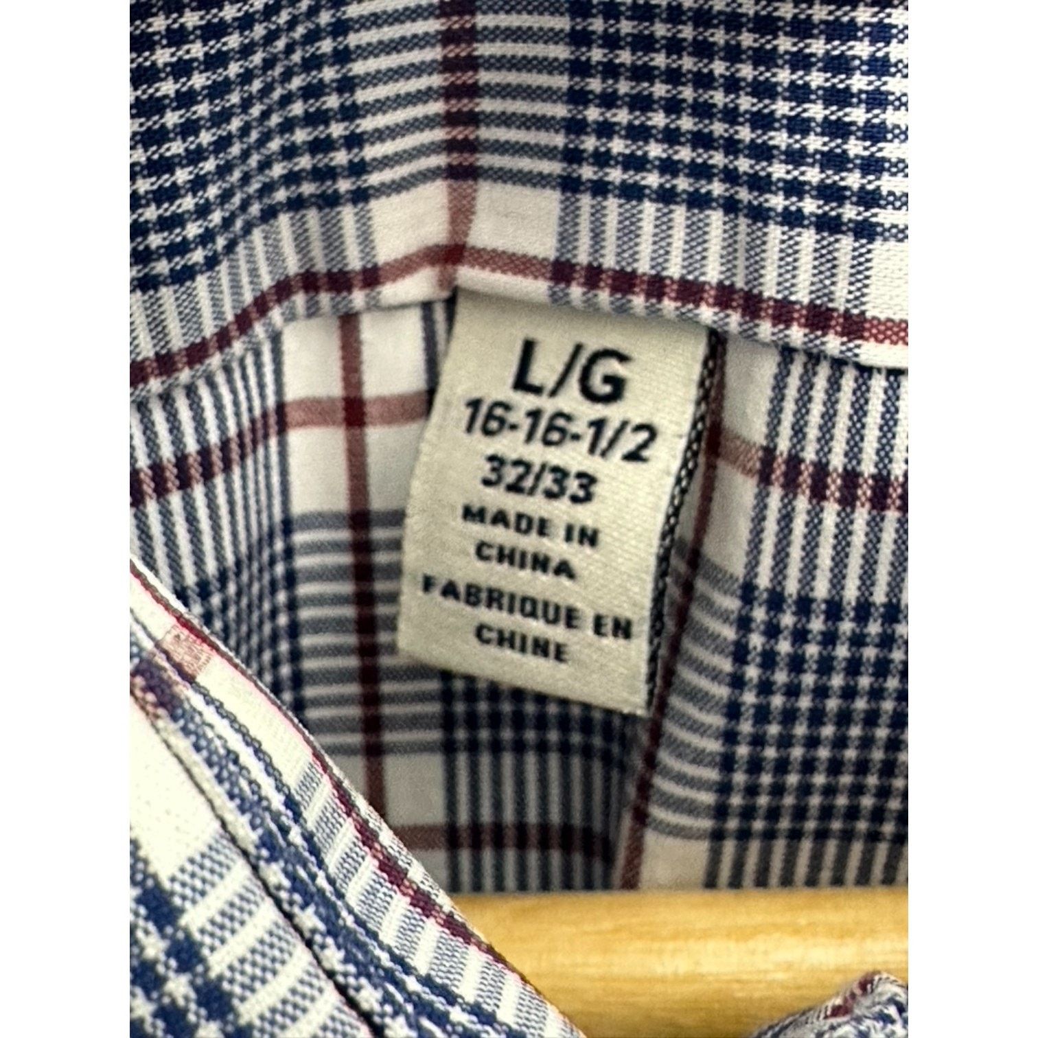 Lucky Brand Lucky Brand Blue Plaid Long Sleeve Button Shirt L 16 32/33 Size US L / EU 52-54 / 3 - 6 Thumbnail