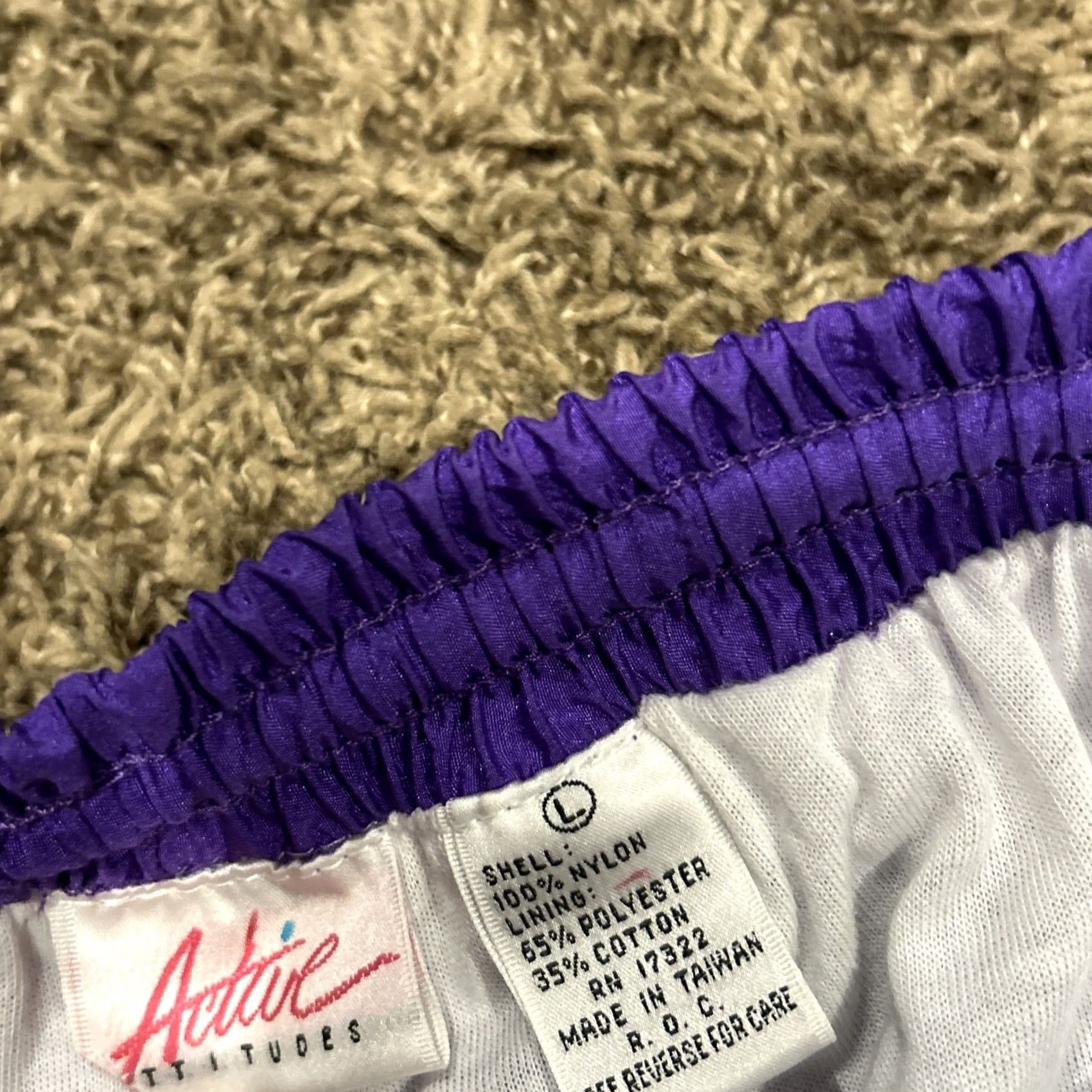 Vintage Active Women’s L Purple Nylon Windbreaker Pants Track Pants Size 36" / US 14 / IT 50 - 2 Thumbnail
