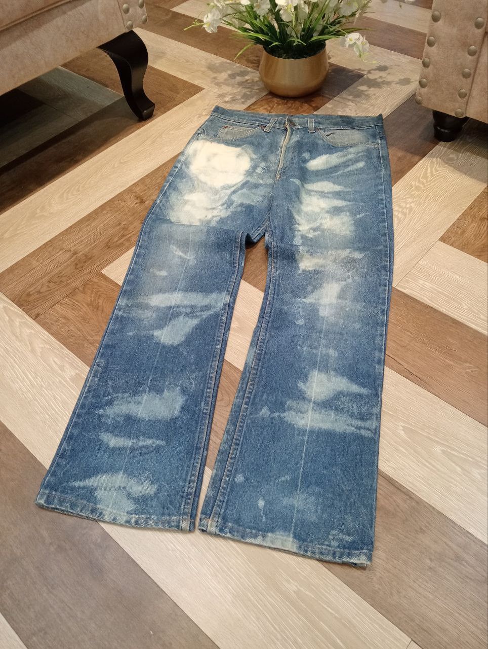 Levi's Vintage Clothing RARE LEVI'S VINTAGE 505 ORANGE TAB BLEACH JEANS Size US 33 - 3 Thumbnail