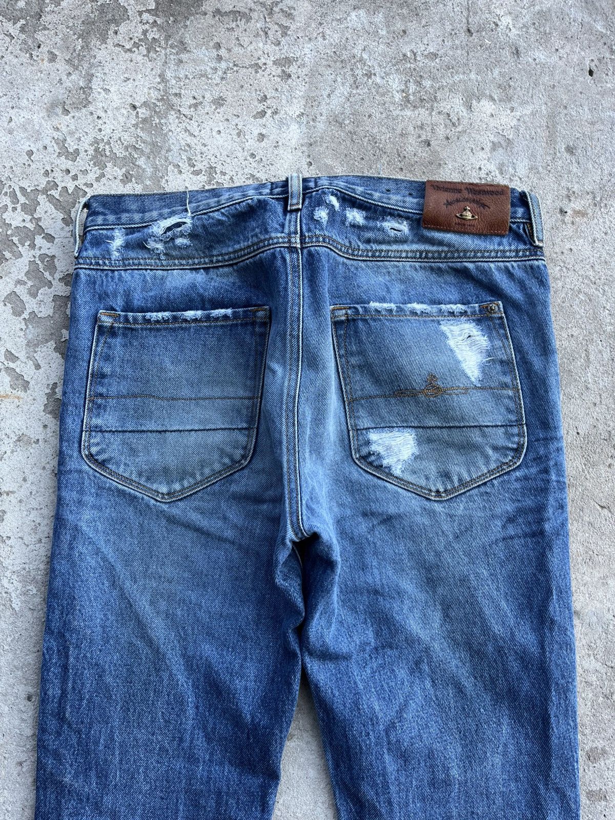 Vivienne Westwood Vivienne Westwood Rock N’ Roll Skinny Distressed Faded Jeans Size US 32 / EU 48 - 5 Thumbnail