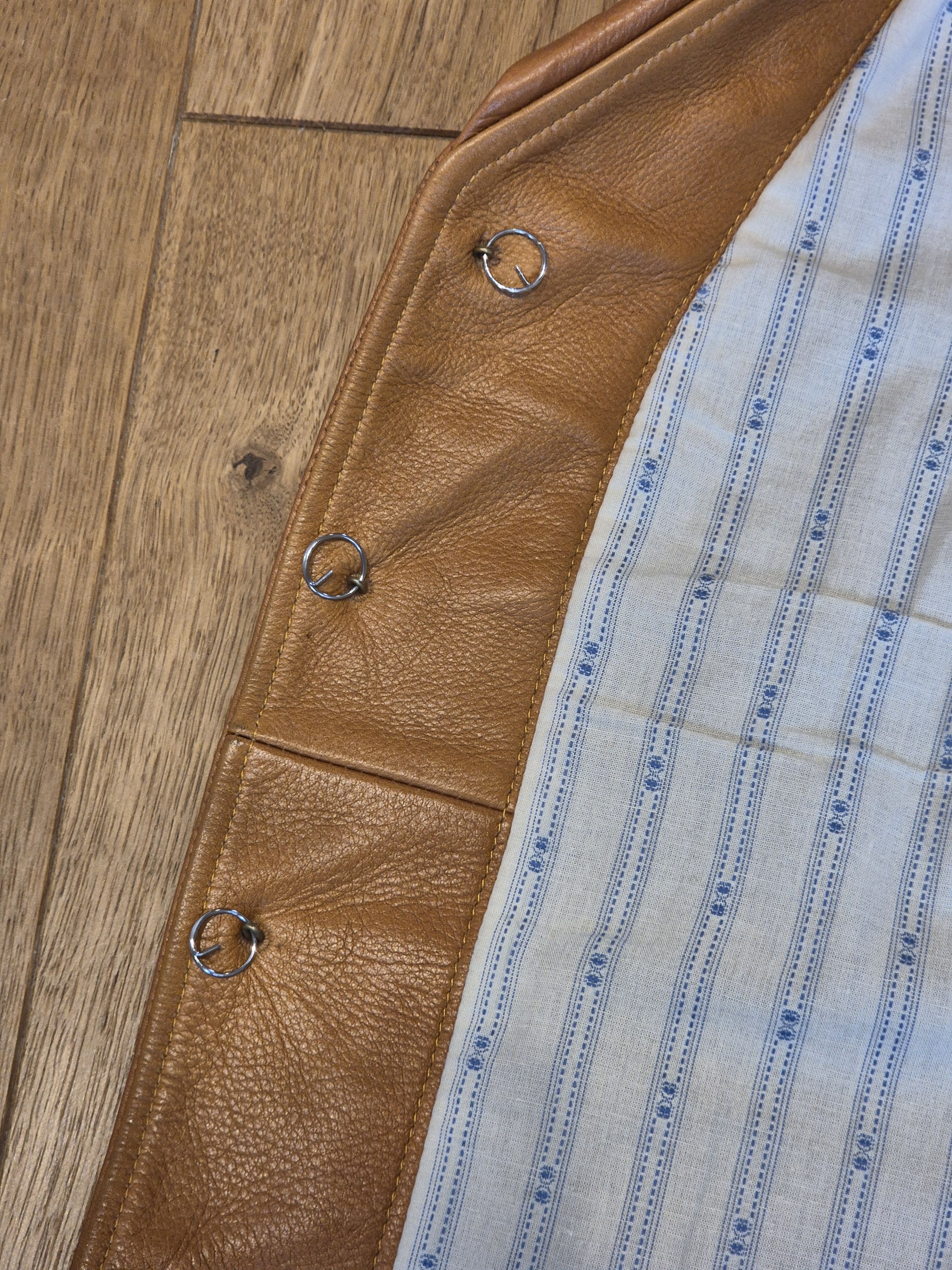 Orgueil Orgueil Leather Vest Size 44R - 8 Thumbnail