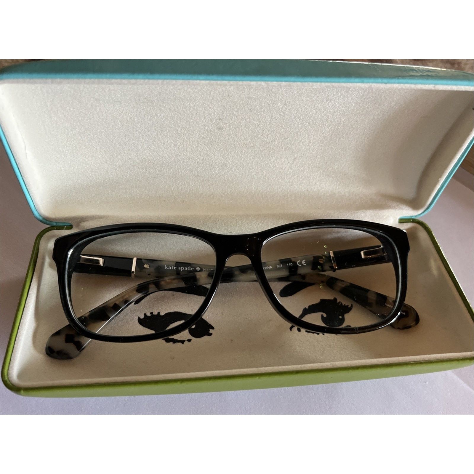 Kate Spade Kate Spade Eyeglass Frame MYRNA 807 53-15-140 Black Tortoise Size ONE SIZE - 6 Thumbnail